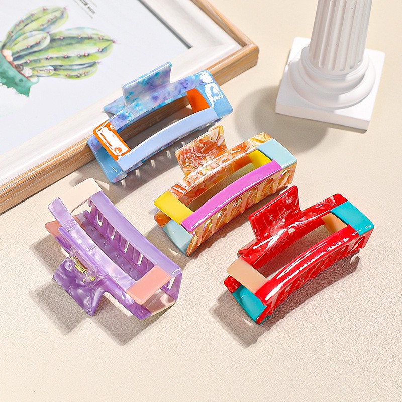 8,5cm ghép nối cellulose acetate clip tóc clip phụ kiện tóc cho nữ