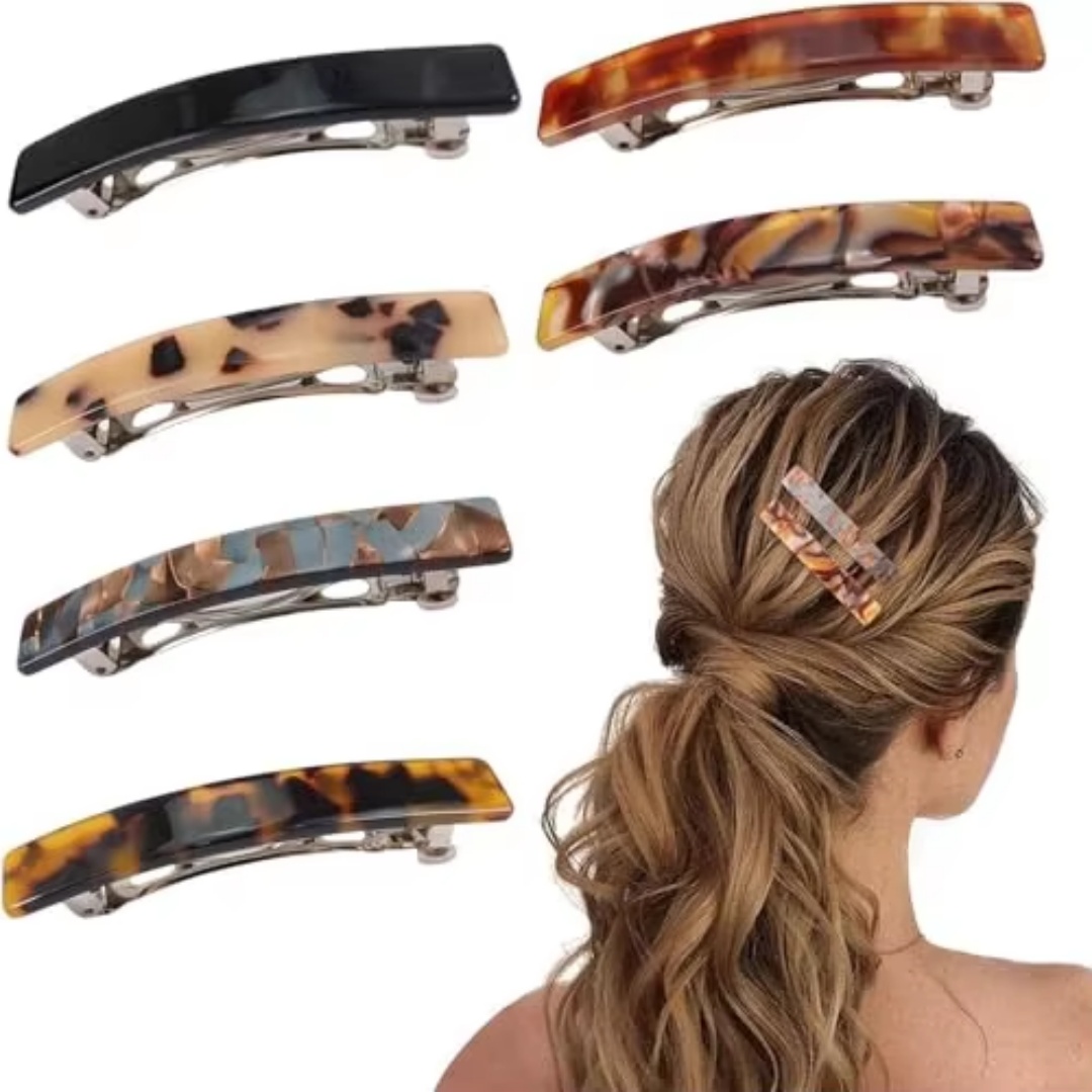 Mới Tóc Acetate Barrent Đơn Giản Top Kẹp Tóc Thanh Lịch Đồi Mồi Phụ Kiện Tóc Dành Cho Nữ Bé Gái