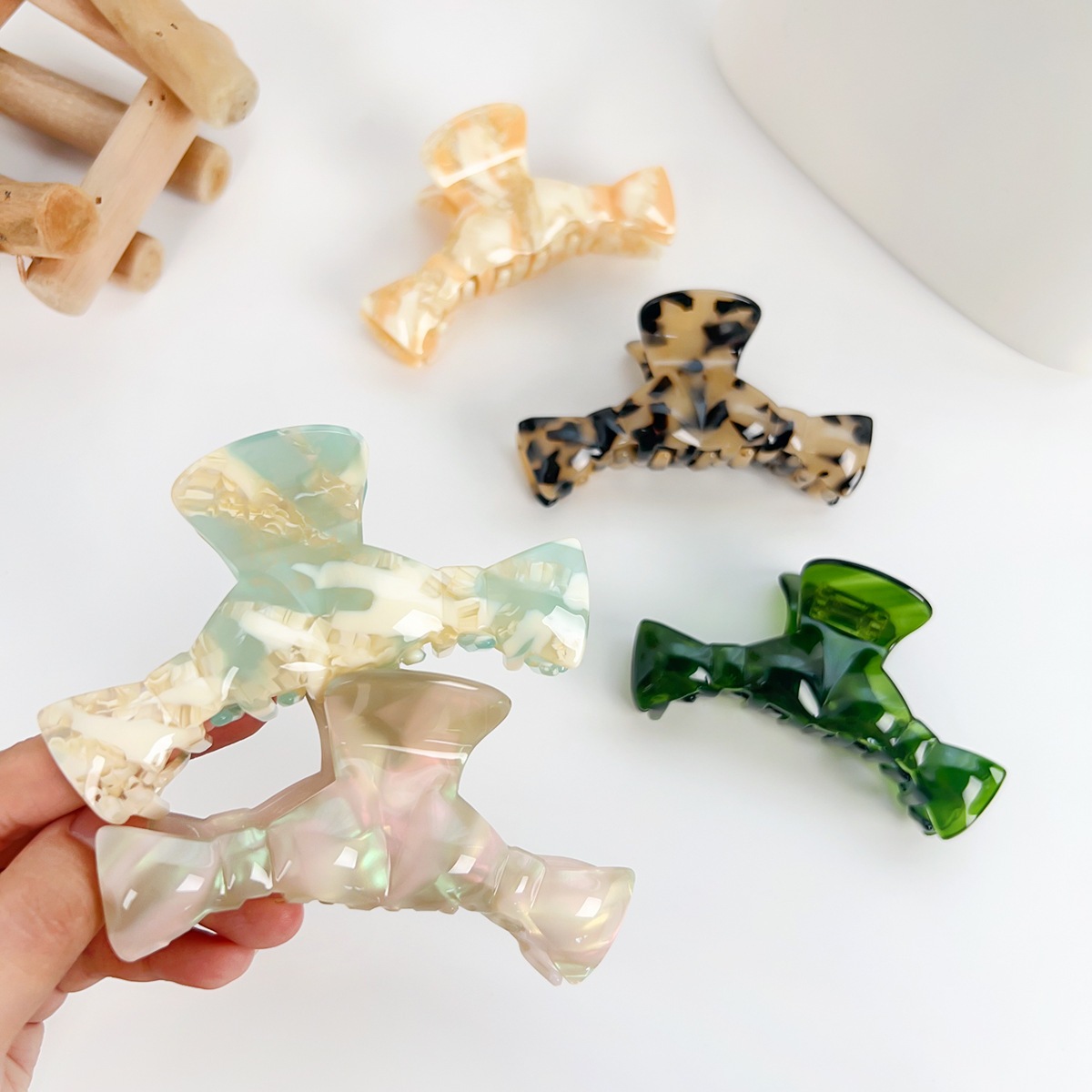 Kẹo ngọt acetate clip phụ nữ kẹp clip phụ kiện tóc